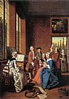 The Flute Concert Paintings - Concert in an Interior by Jan Jozef Horemans II